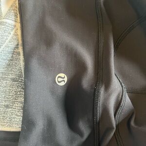 Lululemon Black Leggings high rise 25” size 0
